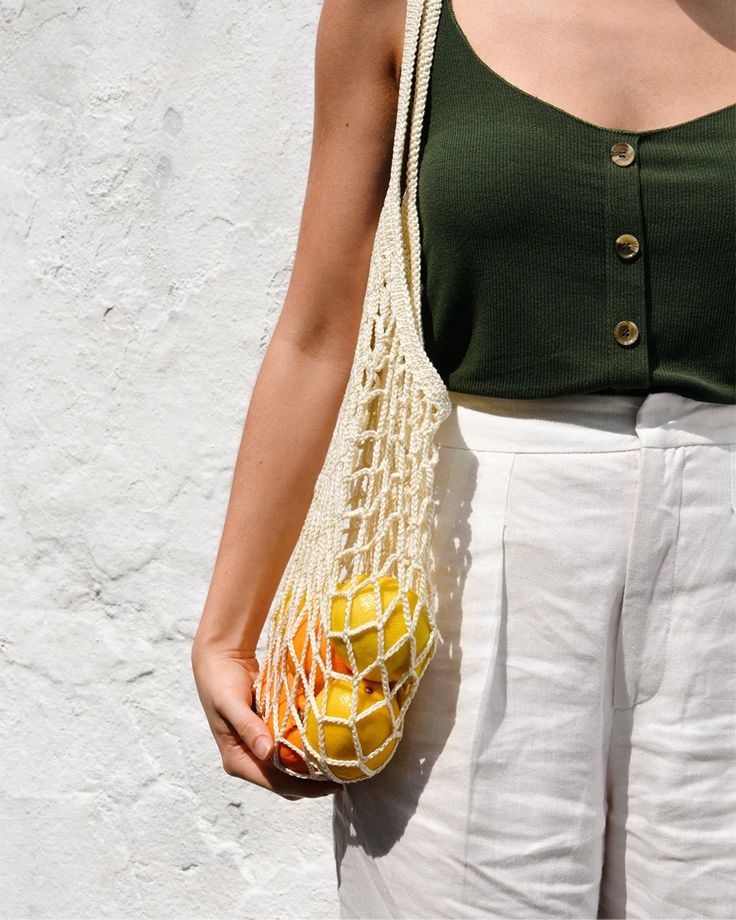 Crochet Market Bag, Beige Cotton Net Bag, French Market Bag, Handmade Eco Tote, Mesh Bag, Quality Shopping Bag, Groceries Farmers Bag