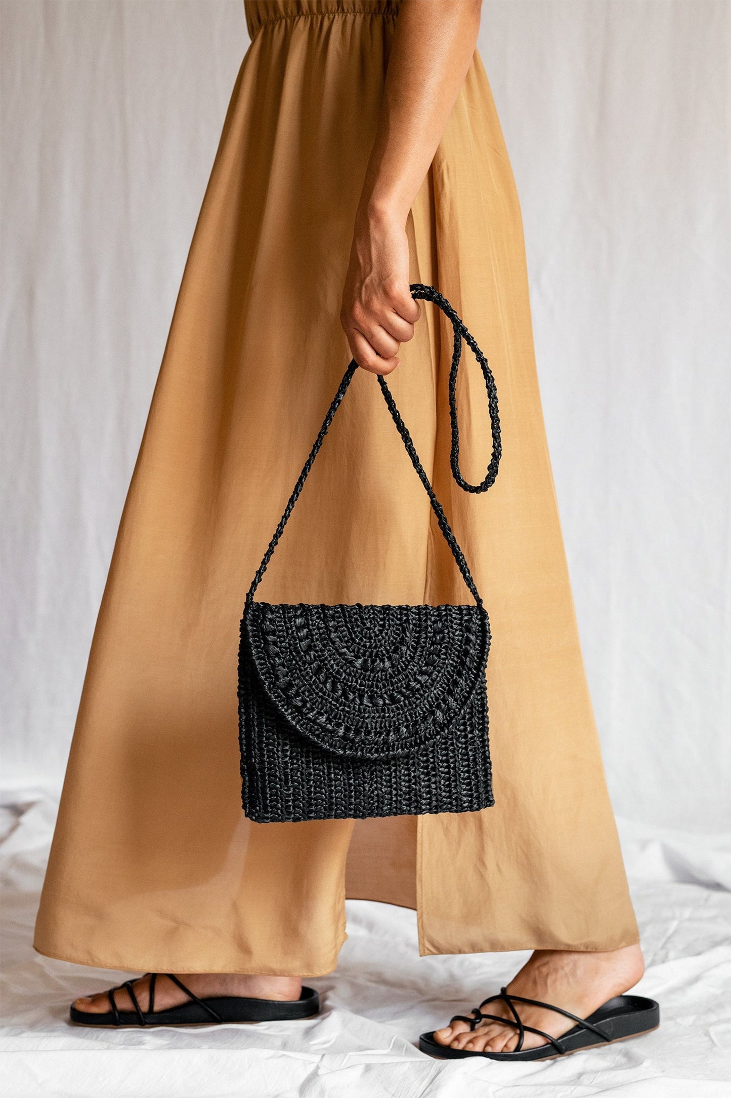 Crochet Raffia Clutch in Tan, Straw Summer Bag, Raffia Clutch Handbag, Tan Crochet Summer Bag, Crochet Straw Clutch  ¡ª Marigold Bag