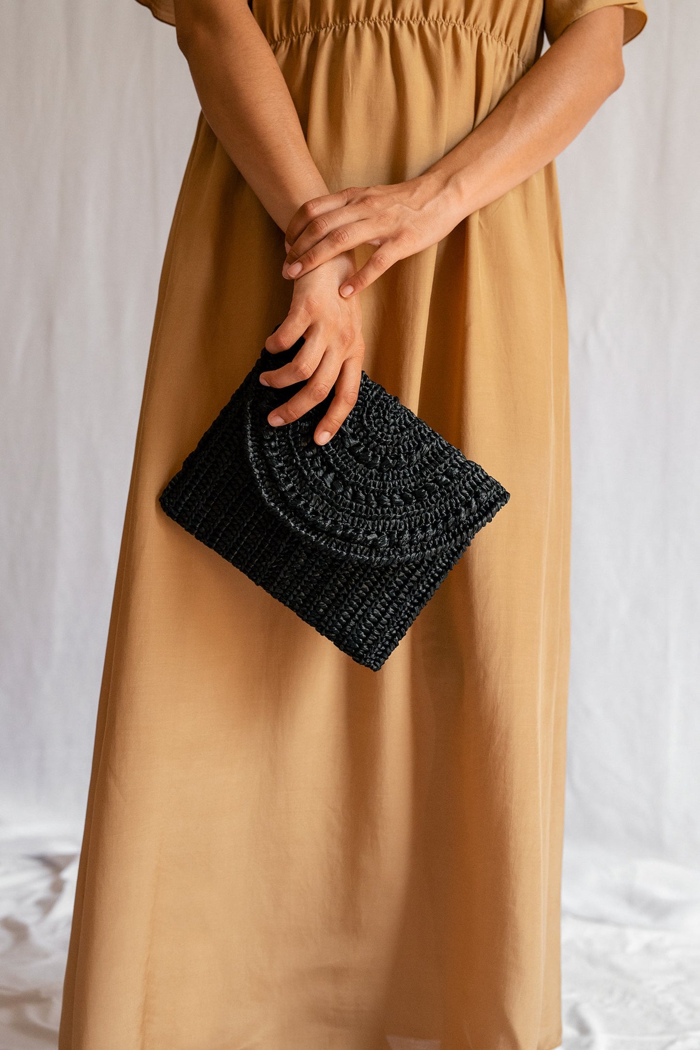 Crochet Raffia Clutch in Tan, Straw Summer Bag, Raffia Clutch Handbag, Tan Crochet Summer Bag, Crochet Straw Clutch  ¡ª Marigold Bag