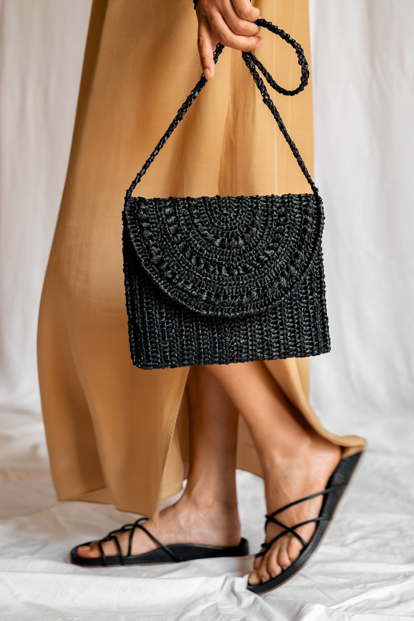 Crochet Raffia Clutch in Tan, Straw Summer Bag, Raffia Clutch Handbag, Tan Crochet Summer Bag, Crochet Straw Clutch  ¡ª Marigold Bag