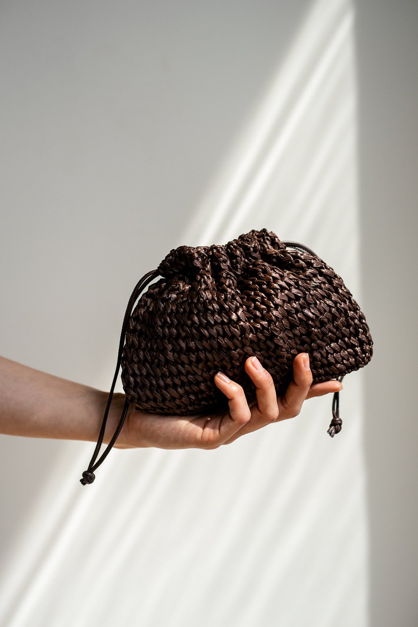 Raffia Pouch Bag, Crochet Raffia Handbag, Short Strap Crossbody, Summer Wrist Bag, Minimal Straw Bag, Red Mini Bag ¡ª The Aster Raffia Pouch