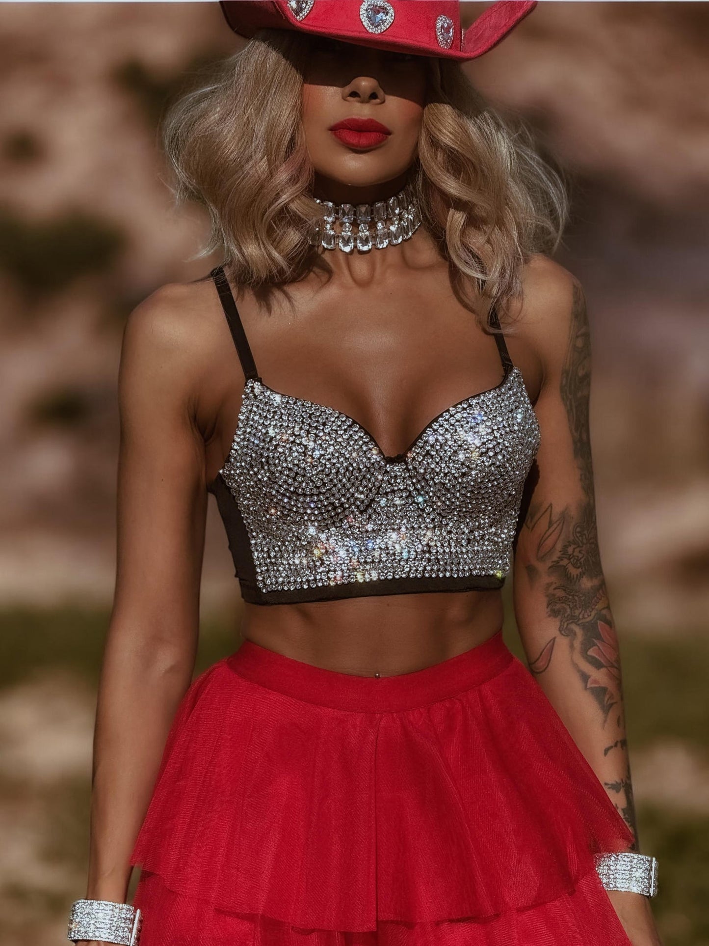 Rhinestone Corset Top: Western Cowgirl Bachelorette Outfit