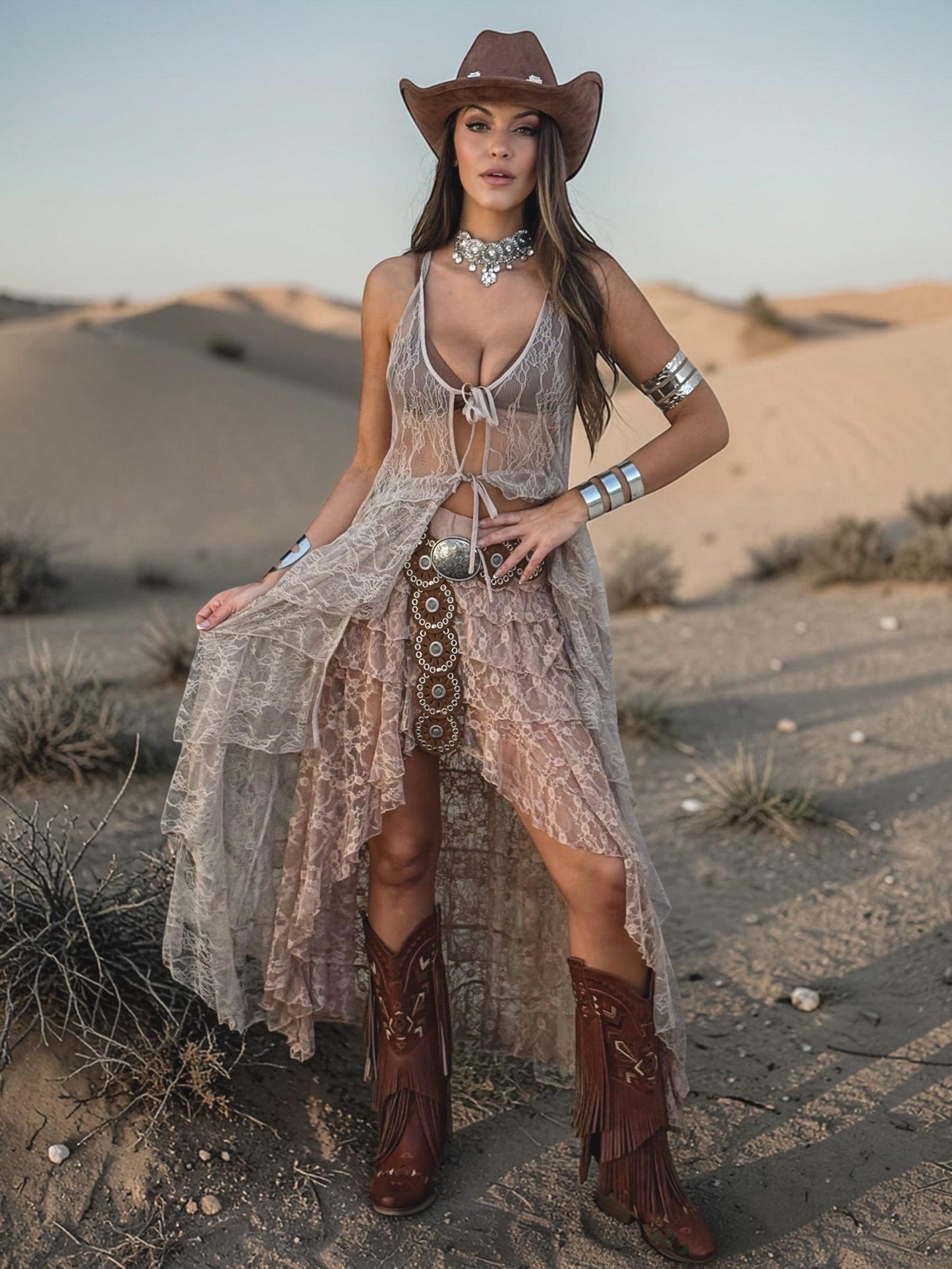 Lace Tiered Duster, Boho Lace Duster Dress, Bohemian Festival Top, Burning Man Lace Coat, Western Festival Duster