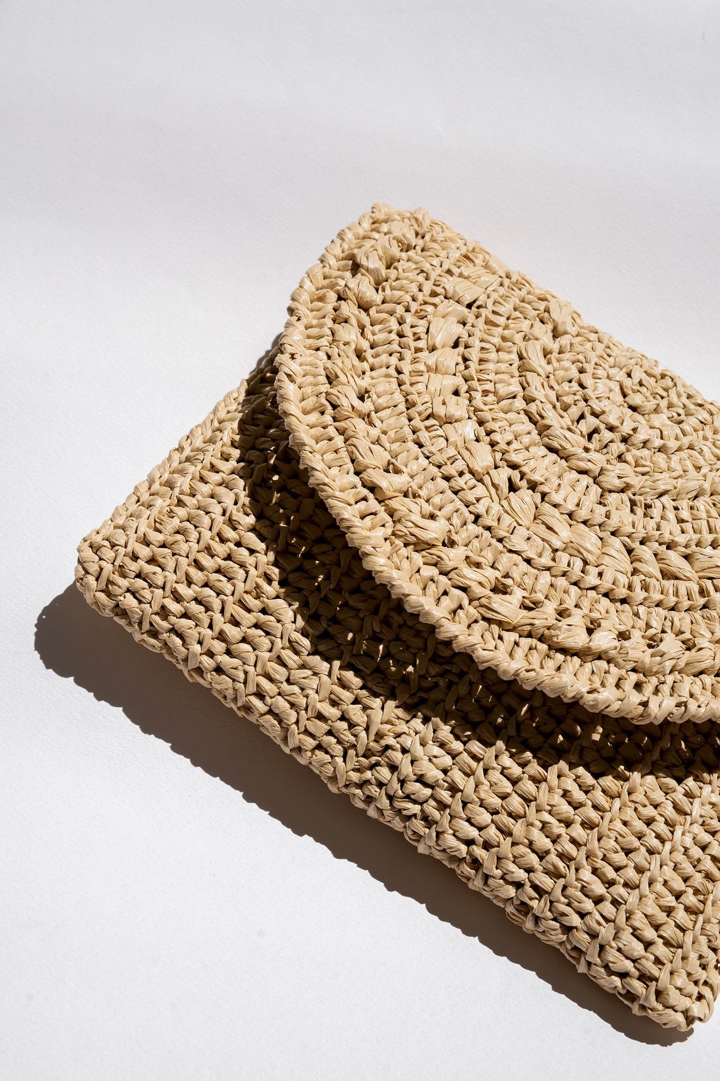 Crochet Raffia Clutch in Tan, Straw Summer Bag, Raffia Clutch Handbag, Tan Crochet Summer Bag, Crochet Straw Clutch  ¡ª Marigold Bag