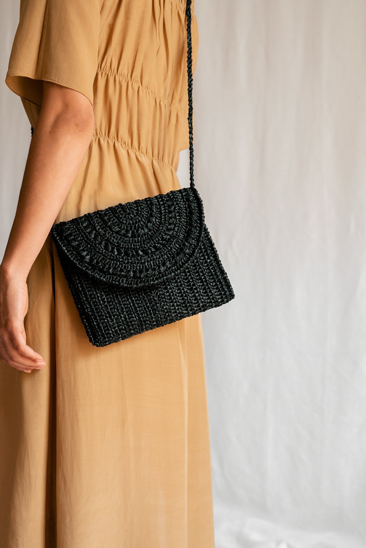 Crochet Raffia Clutch in Tan, Straw Summer Bag, Raffia Clutch Handbag, Tan Crochet Summer Bag, Crochet Straw Clutch  ¡ª Marigold Bag