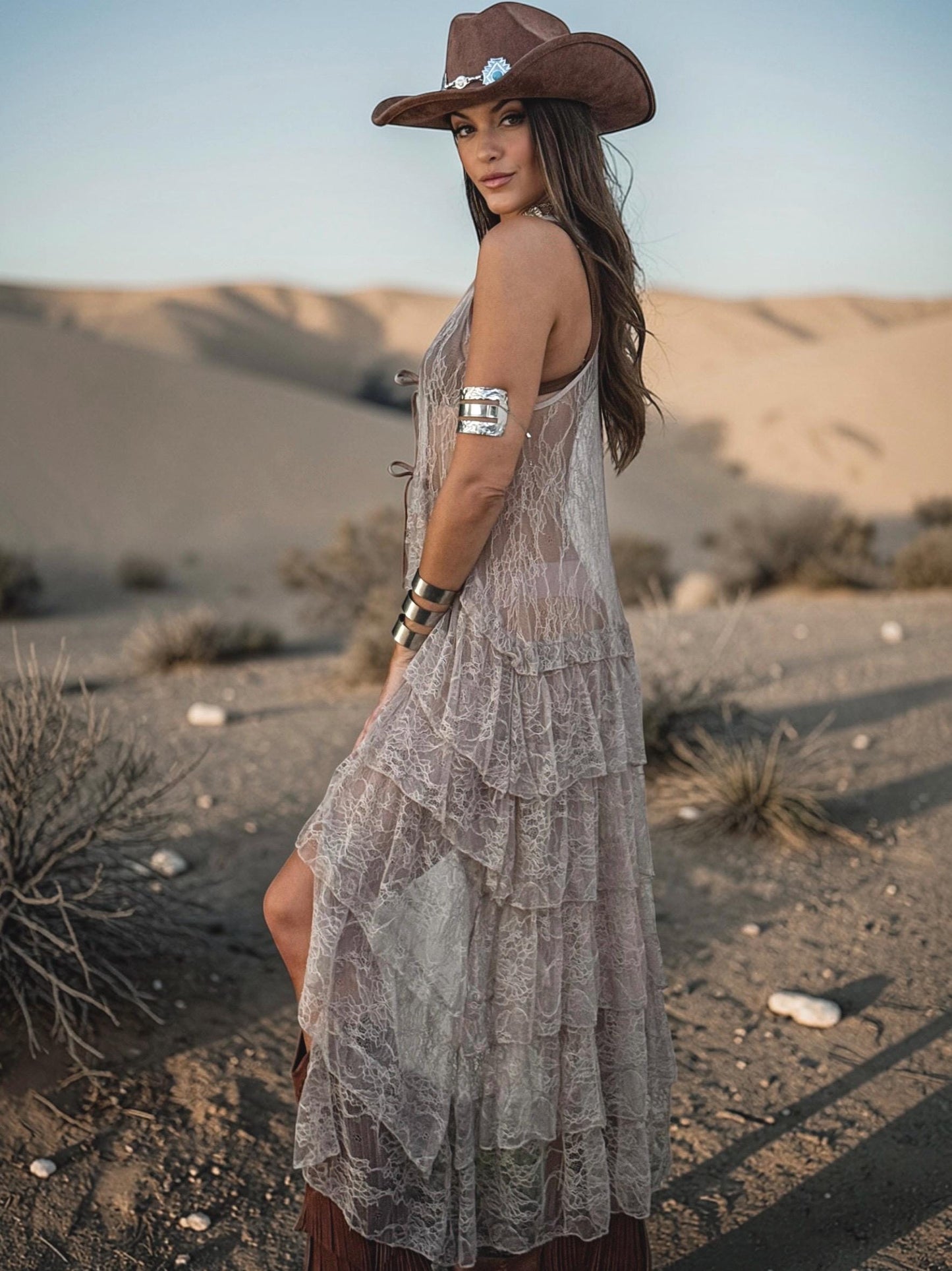 Lace Tiered Duster, Boho Lace Duster Dress, Bohemian Festival Top, Burning Man Lace Coat, Western Festival Duster