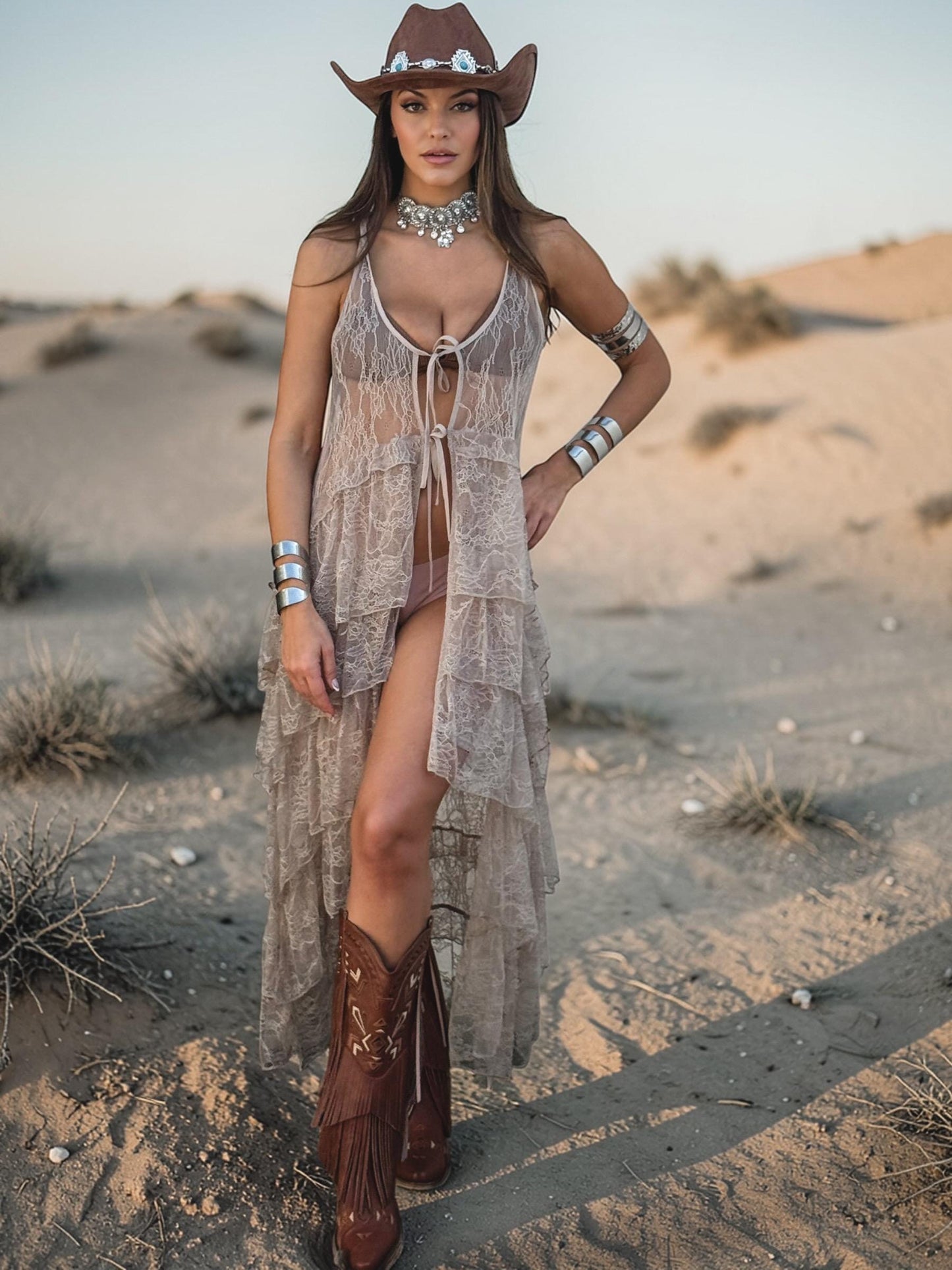 Lace Tiered Duster, Boho Lace Duster Dress, Bohemian Festival Top, Burning Man Lace Coat, Western Festival Duster