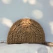 Crochet Raffia Clutch, Half Moon Clutch, Straw Wristlet Purse, Minimal Boho Clutch, Raffia Handbag, Crochet Summer Bag ¡ª Raffia Moon Clutch